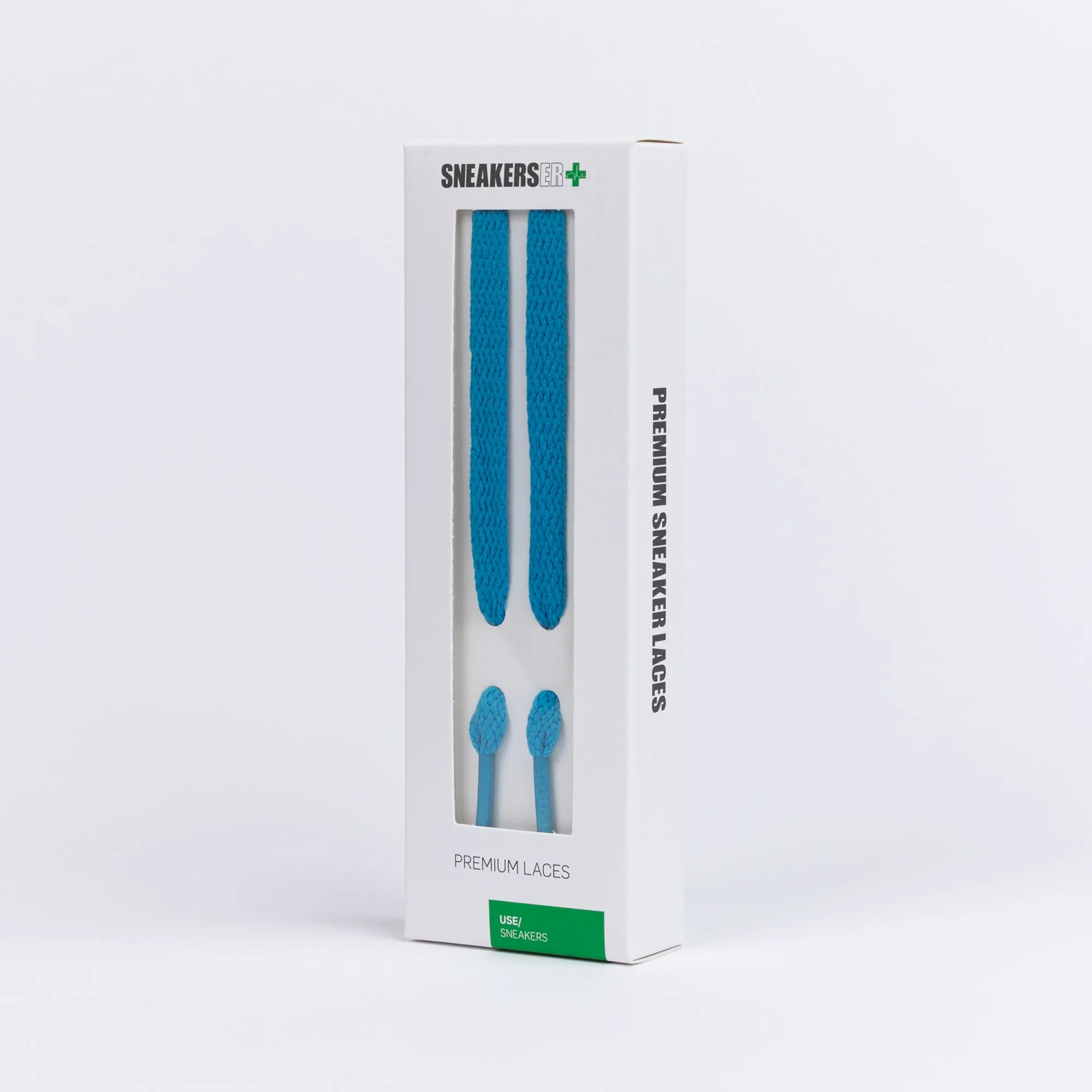 HIGH TOP FLAT SNEAKER LACES 180CM X 8mm OCEAN BLUE