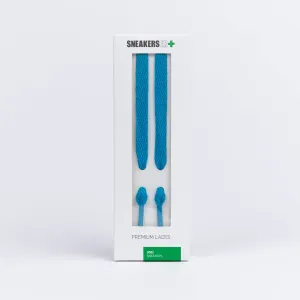 HIGH TOP FLAT SNEAKER LACES 180CM X 8mm OCEAN BLUE