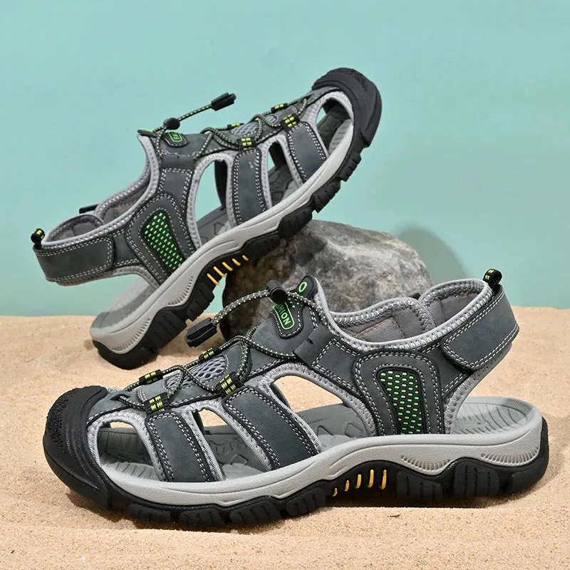 Hnzxzm Men Sandals Summer Leisure Beach Holiday Sandals Men Casual Shoes New Outdoor Male Lightweight Comfortable Wading Sandals