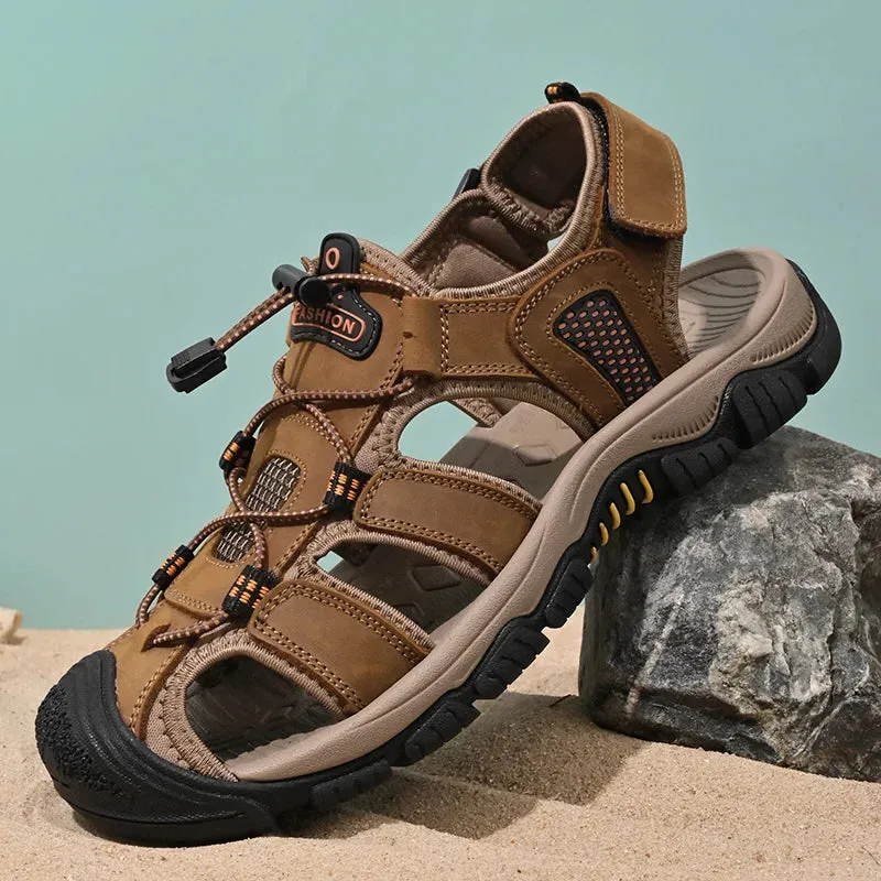 Hnzxzm Men Sandals Summer Leisure Beach Holiday Sandals Men Casual Shoes New Outdoor Male Lightweight Comfortable Wading Sandals