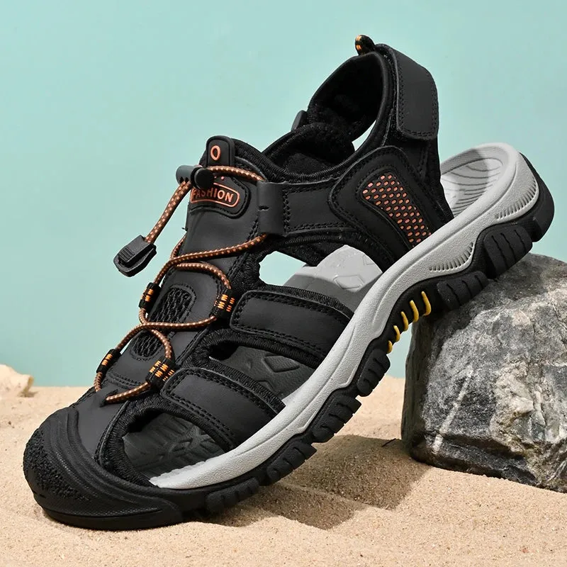Hnzxzm Men Sandals Summer Leisure Beach Holiday Sandals Men Casual Shoes New Outdoor Male Lightweight Comfortable Wading Sandals