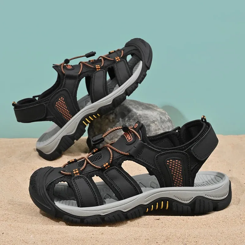 Hnzxzm Men Sandals Summer Leisure Beach Holiday Sandals Men Casual Shoes New Outdoor Male Lightweight Comfortable Wading Sandals