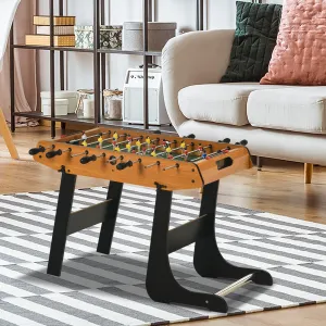 HOMCOM Folding Foosball Gaming Table Mini Football Soccer Table for Family Fun Kids Toy Indoor Play Sports Table