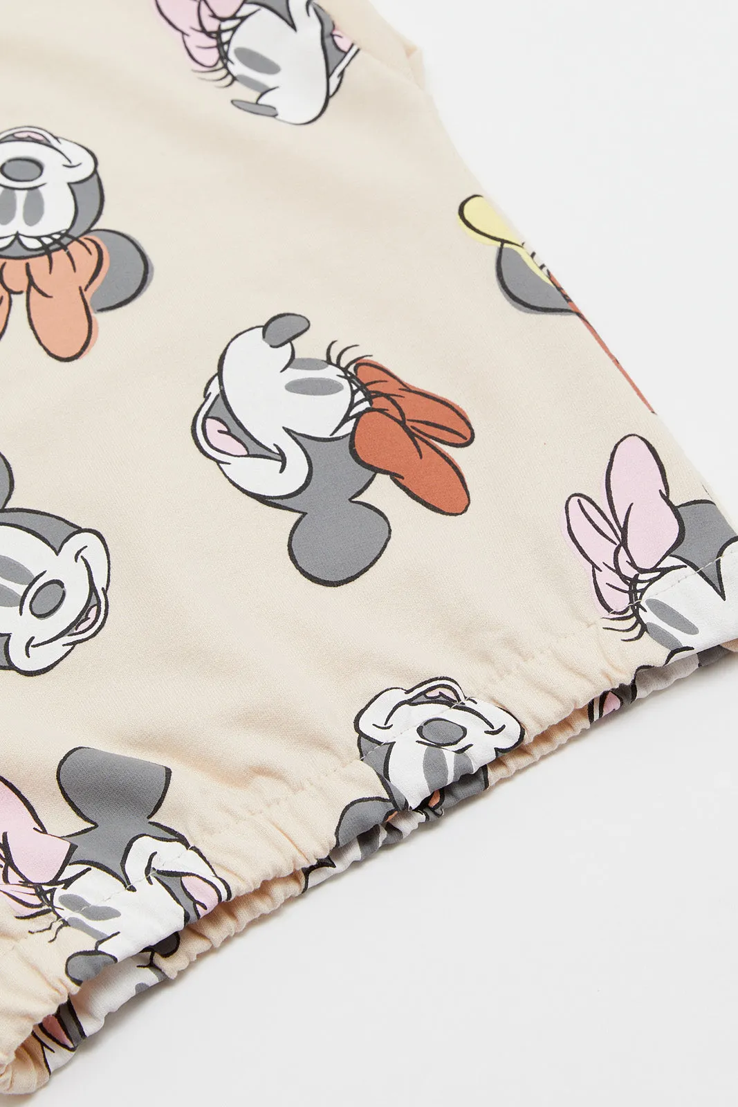 Infant Girls Beige Minnie Print Top