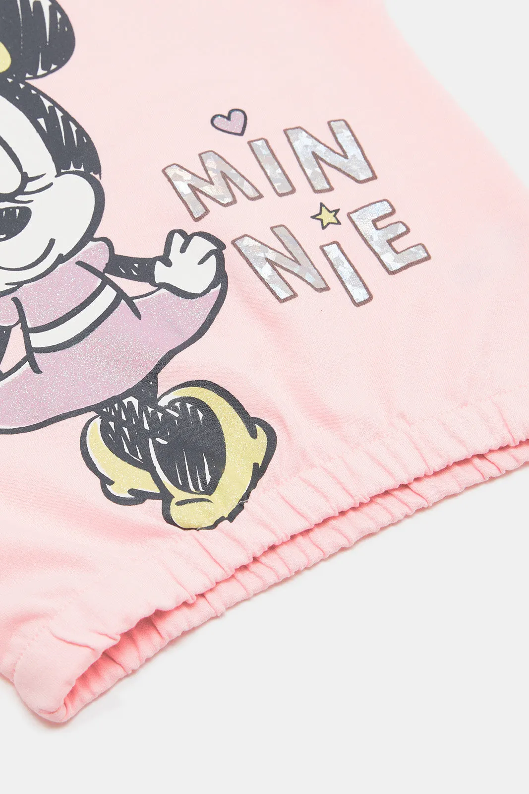 Infant Girls Pink Minnie Print Top