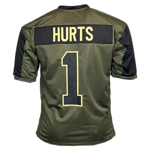 Jalen Hurts Unsigned Salute to Service Football Jersey