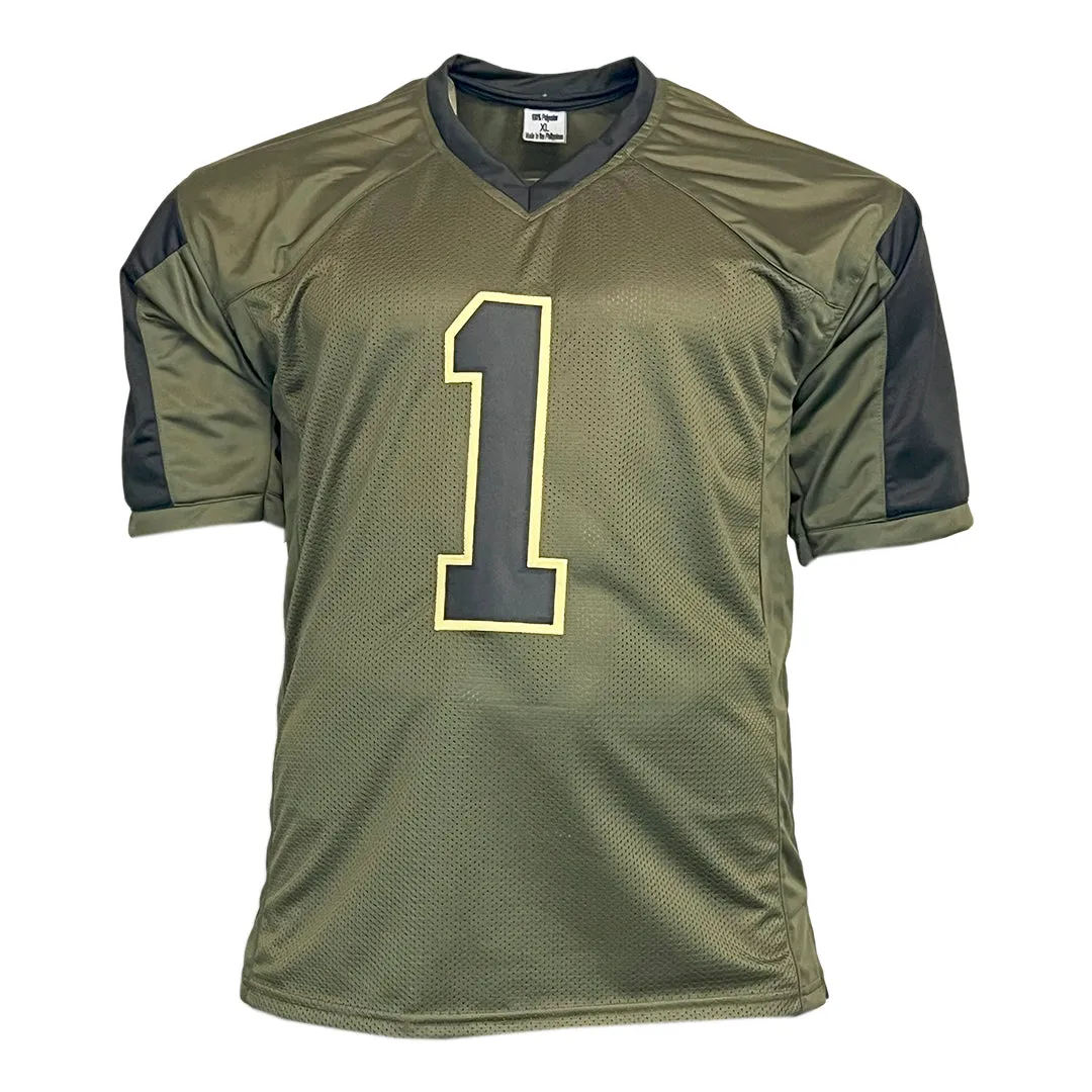 Jalen Hurts Unsigned Salute to Service Football Jersey
