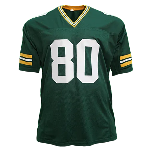 James Lofton Signed HOF 03 Inscribed Green Football Jersey (JSA)