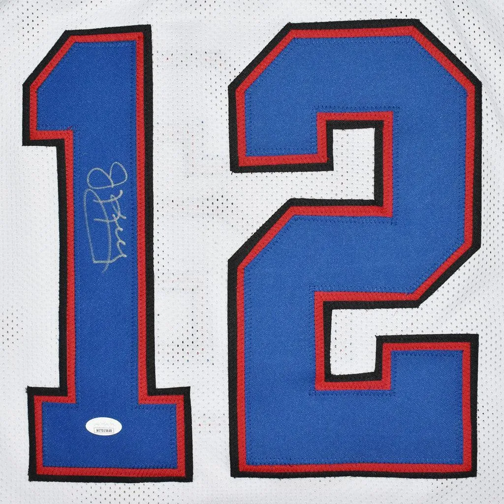 Jim Kelly Autographed Football Pro Style Jersey White (JSA)
