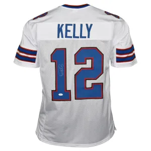 Jim Kelly Autographed Football Pro Style Jersey White (JSA)