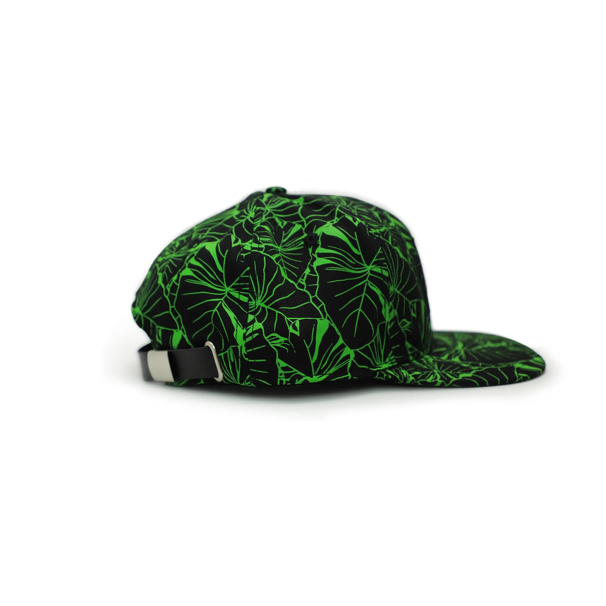 Kalo Flat Bill Leather Strap Hat