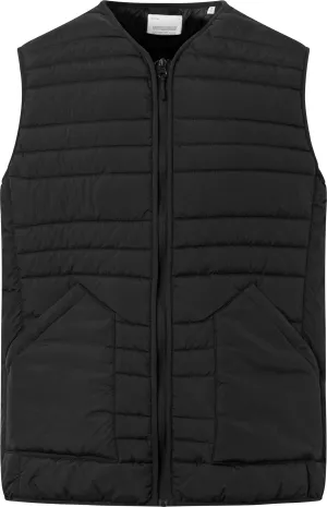 Knowledge Cotton Apparel Men&#x27;s Go Anywear™ Quilted Padded Zip Vest Black Jet | Buy Knowledge Cotton Apparel Men&#x27;s Go Anywear™ Quilted Padded Zip Vest Black Jet here | Outnorth