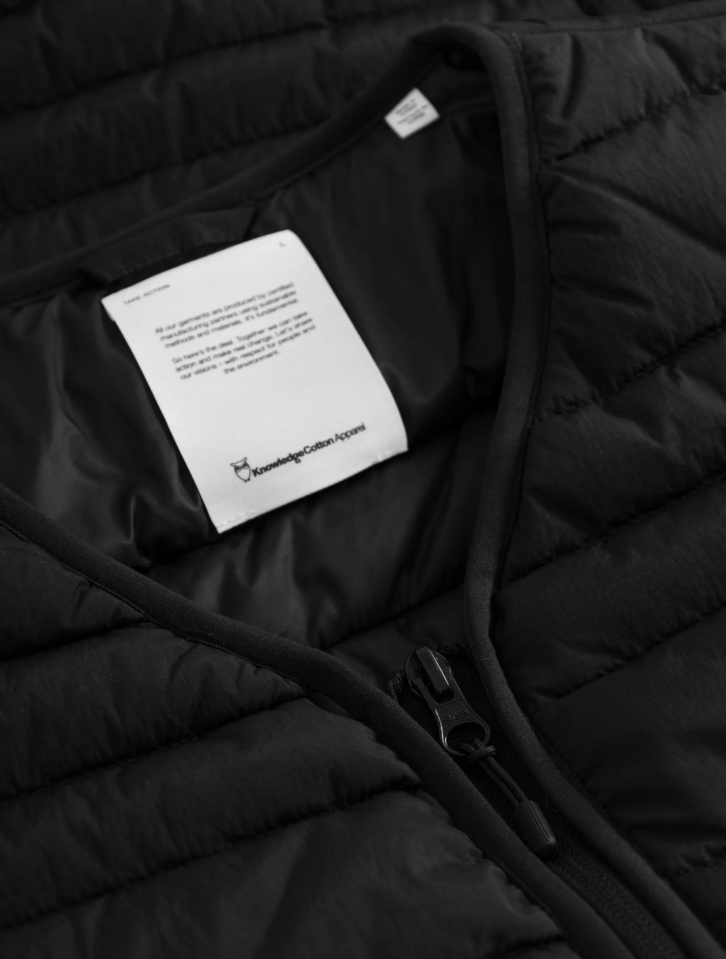 Knowledge Cotton Apparel Men&#x27;s Go Anywear™ Quilted Padded Zip Vest Black Jet | Buy Knowledge Cotton Apparel Men&#x27;s Go Anywear™ Quilted Padded Zip Vest Black Jet here | Outnorth