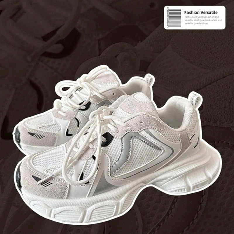 Leather Flat Sneakers Women's Men's Unisex Casual Shoes MSS0439 White Footwear
