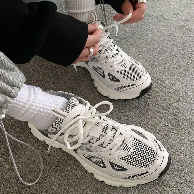 Leather Flat Sneakers Women's Men's Unisex Casual Shoes MSS0439 White Footwear