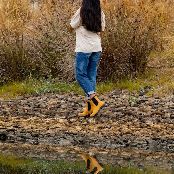 Los Cabos Amelia Corn Yellow Ankle Rain Boot Waterproof