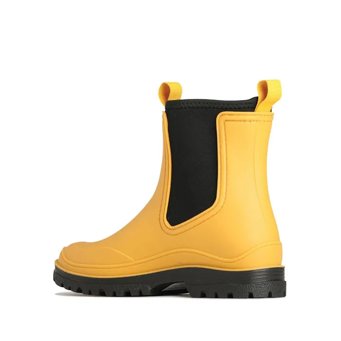 Los Cabos Amelia Corn Yellow Ankle Rain Boot Waterproof
