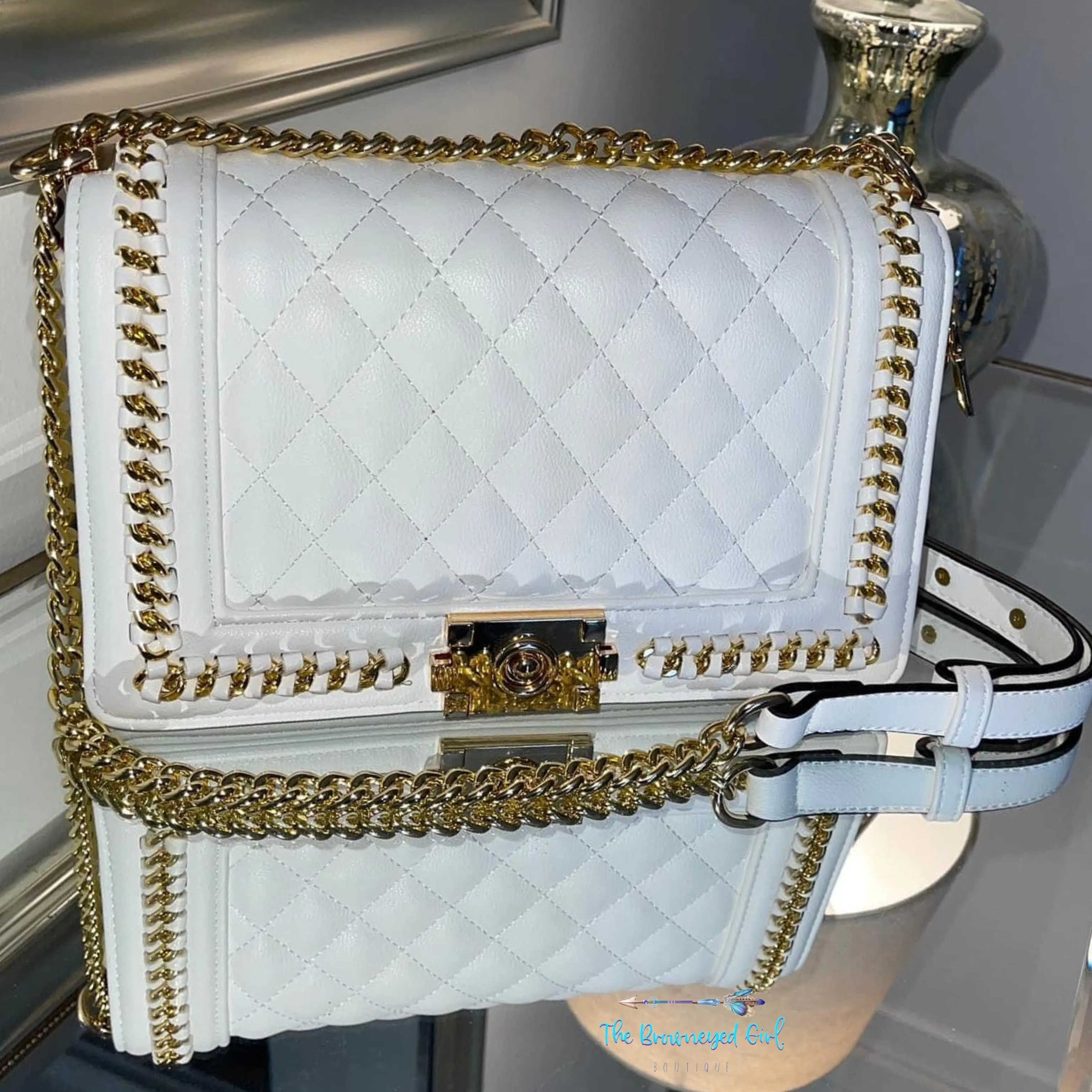 Love One Classic Quilted Crossbody Clutch