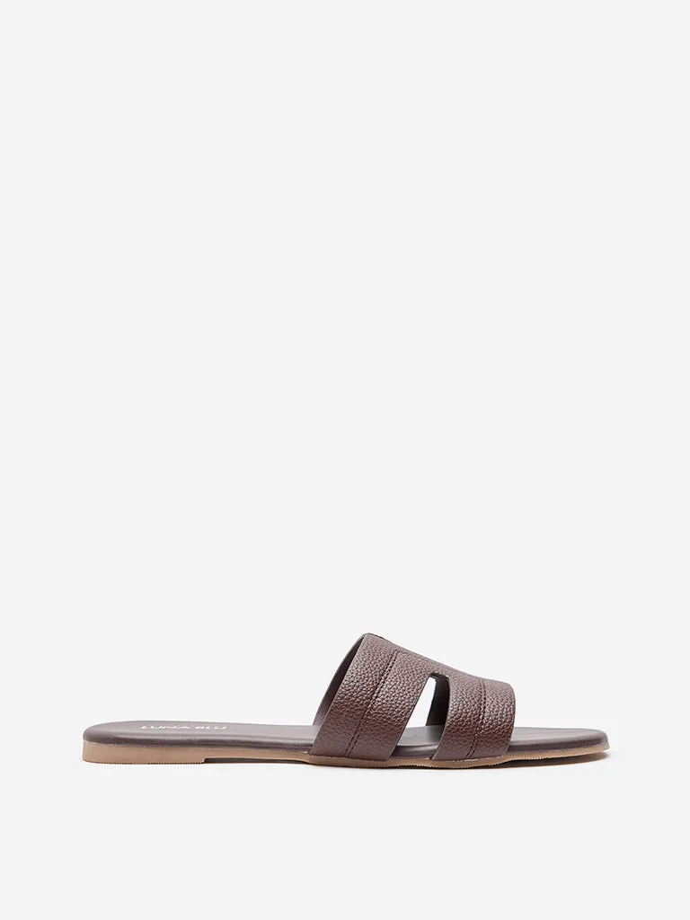 LUNA BLU Brown Cut-Out Design Slides