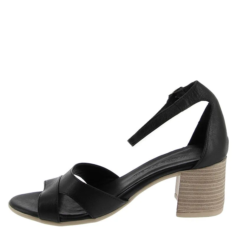 Marco Dalessi A372 Black Block Heel