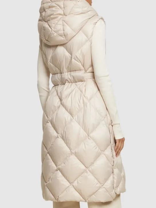 Max Mara   Tregil waterproof quilted long down vest 