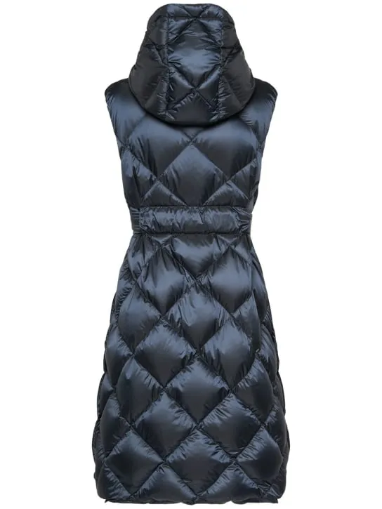 Max Mara   Tregil waterproof quilted long down vest 