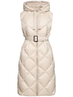 Max Mara   Tregil waterproof quilted long down vest 