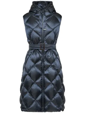 Max Mara   Tregil waterproof quilted long down vest 