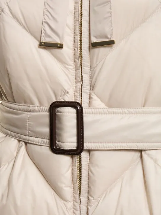 Max Mara   Tregil waterproof quilted long down vest 
