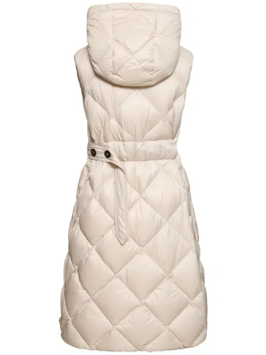Max Mara   Tregil waterproof quilted long down vest 