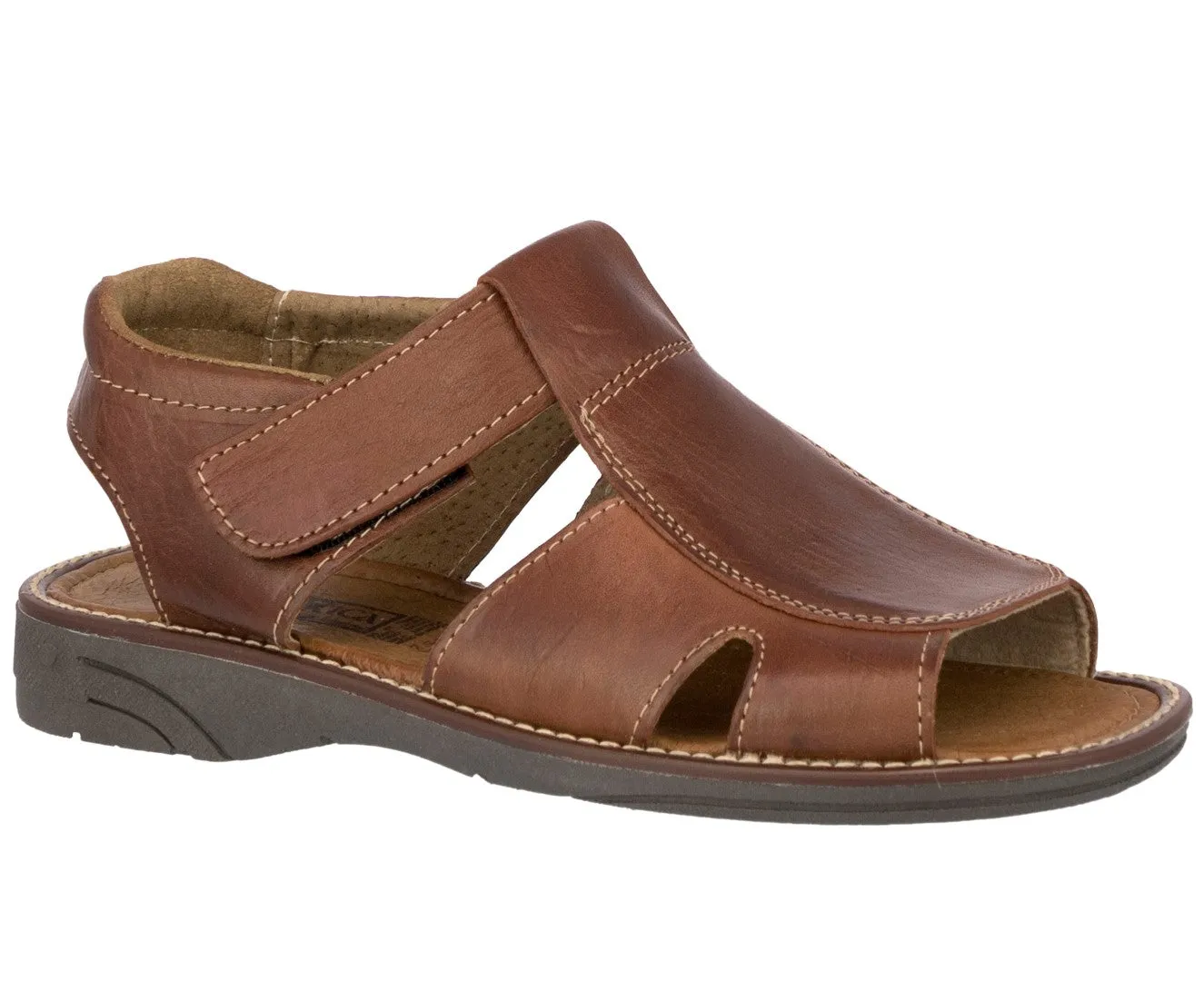 Men's Brown Genuine Slip On Leather Mexican Huaraches Sandals 292