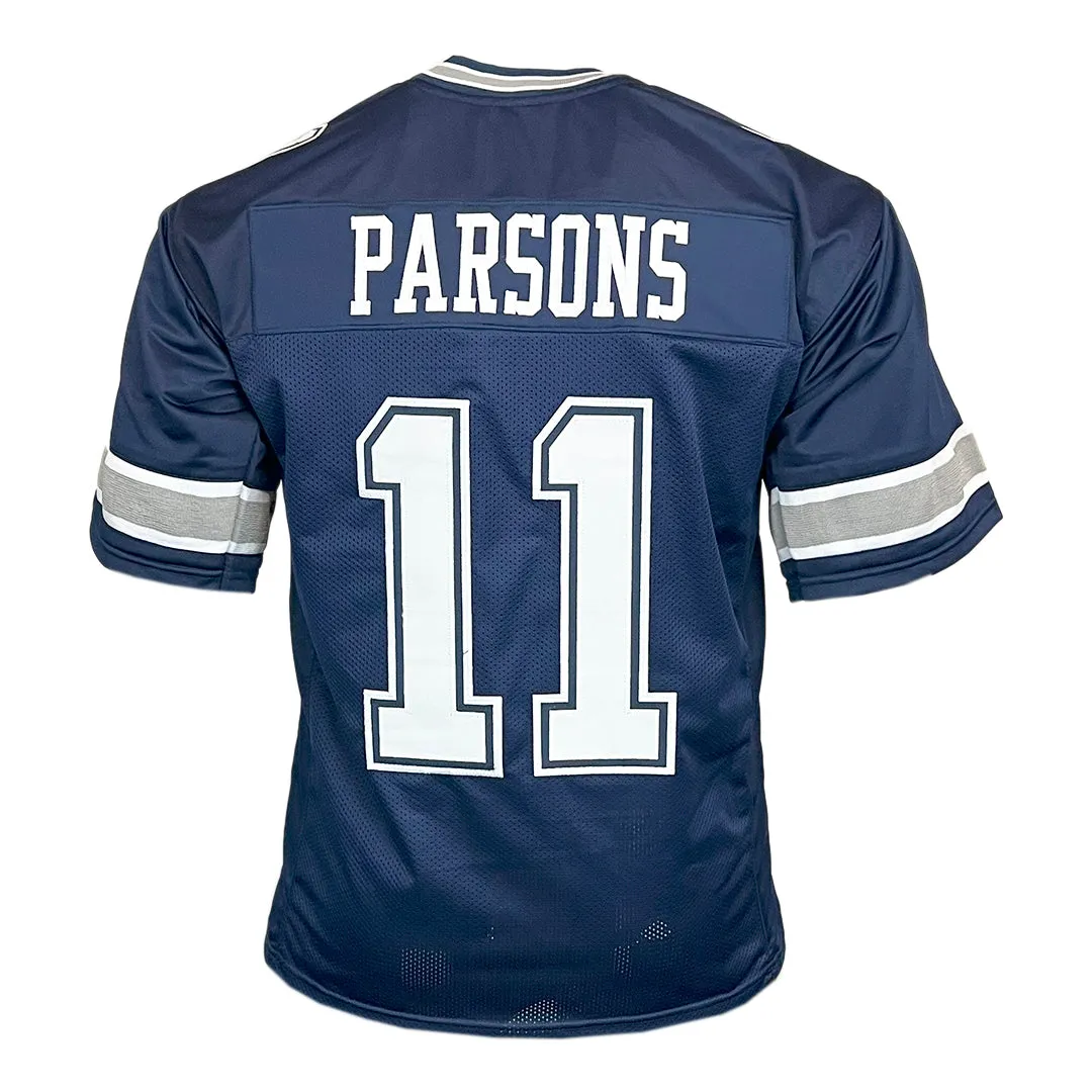 Micah Parsons Unsigned Dallas Blue Football Jersey