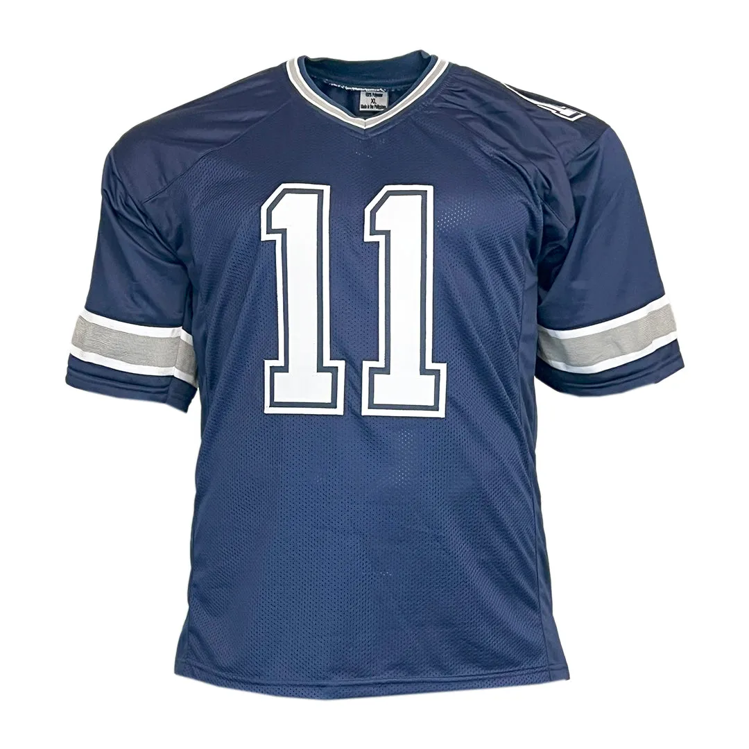 Micah Parsons Unsigned Dallas Blue Football Jersey