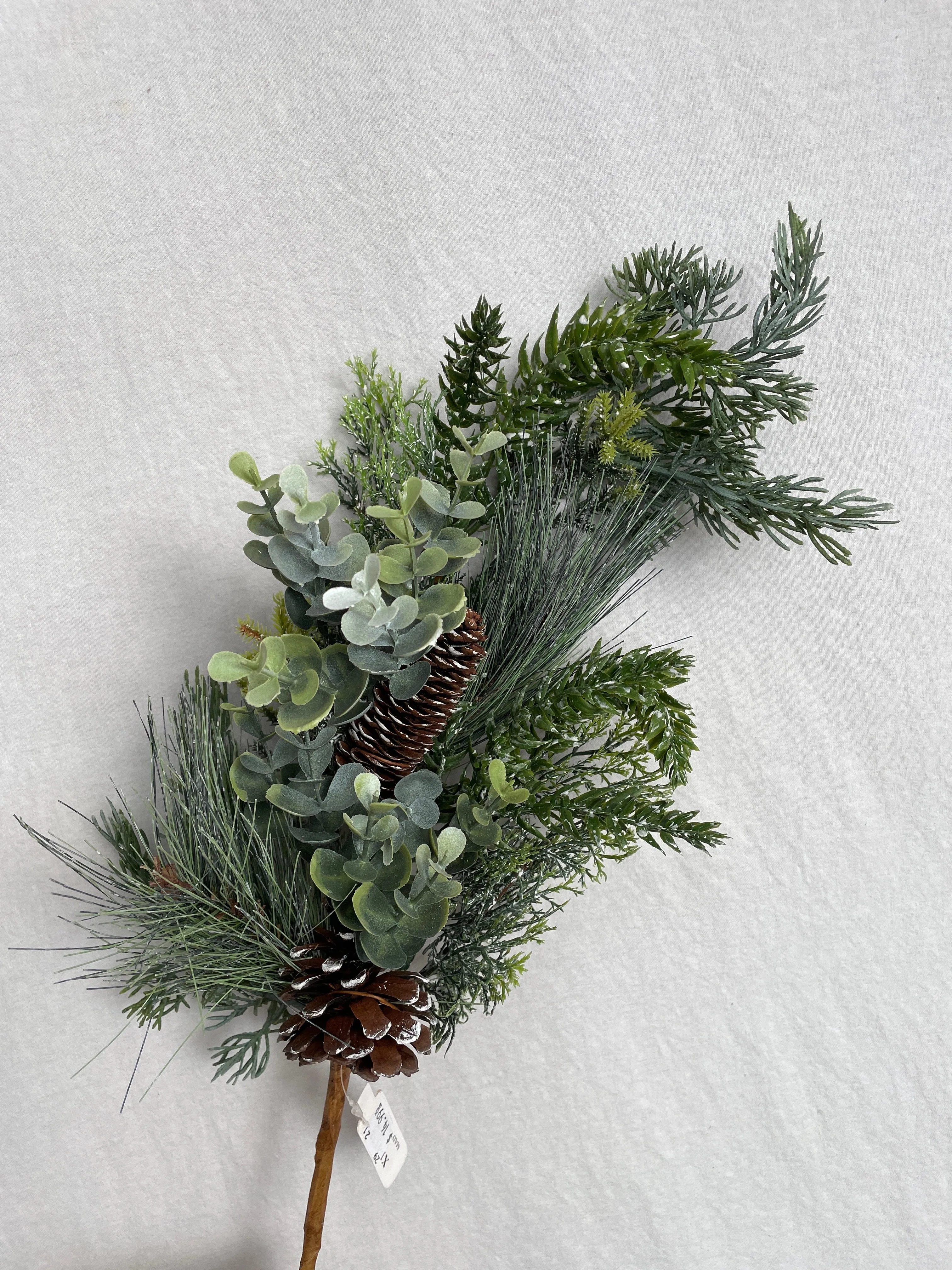Mixed Evergreen Foliage with Pine Cone Spray