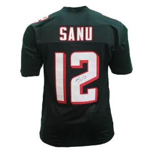 Mohamed Sanu Sr Pro Style Autographed Black Football Jersey (JSA)