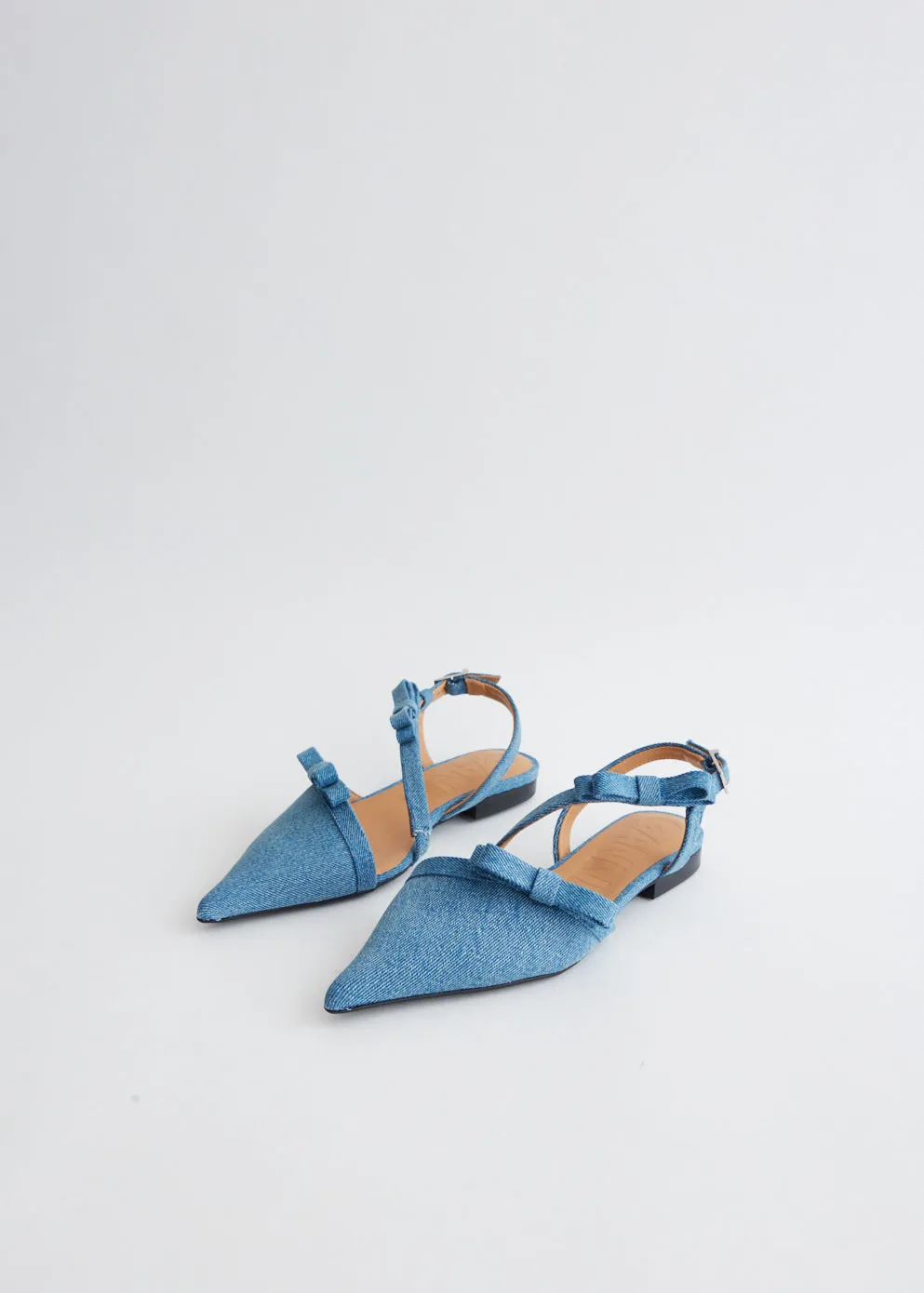Multi Bow Pointy Cut Out Ballerinas