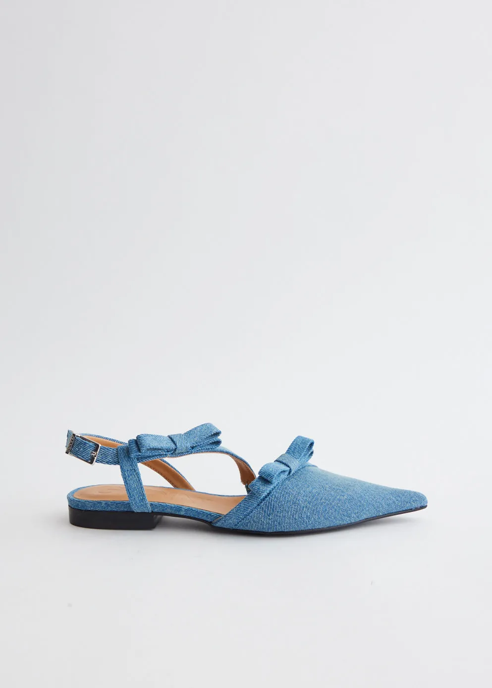 Multi Bow Pointy Cut Out Ballerinas