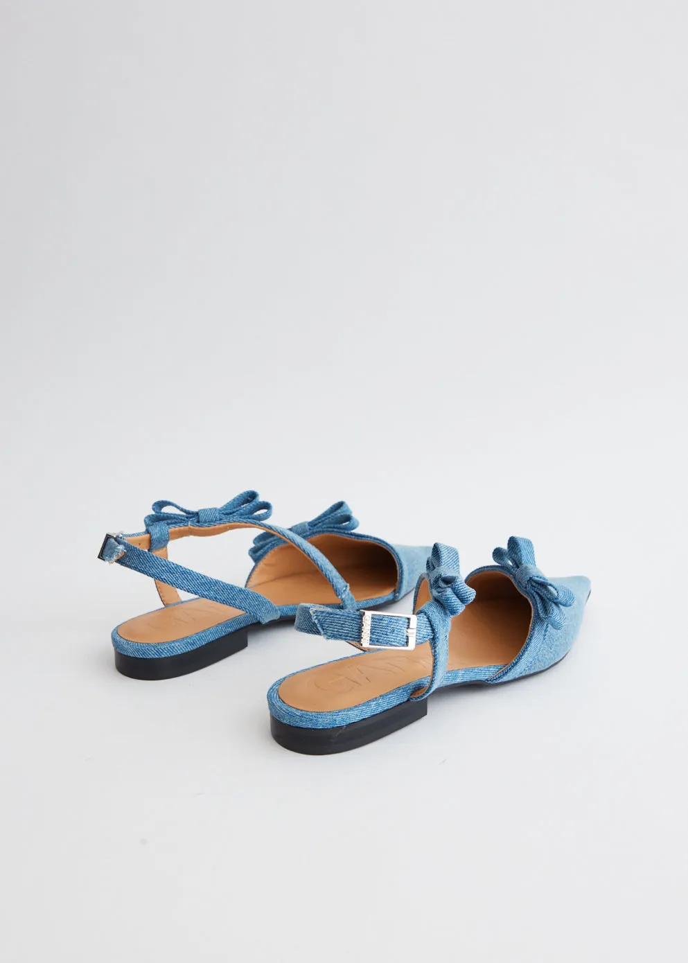 Multi Bow Pointy Cut Out Ballerinas