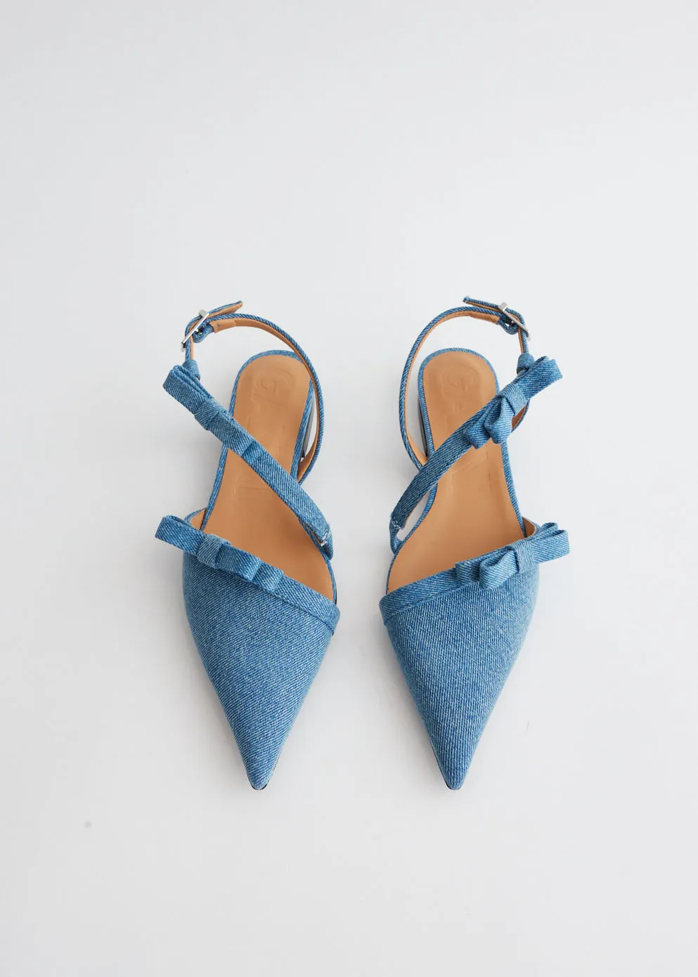 Multi Bow Pointy Cut Out Ballerinas
