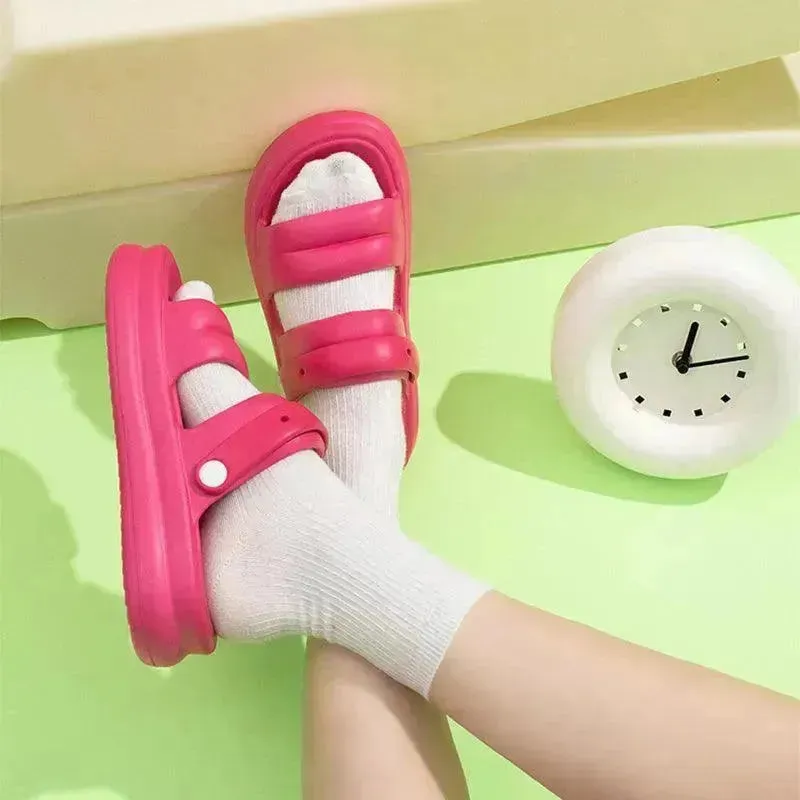 Multi-functional Thick-soled Sandals For Women Summer Outdoor Garden Slippers Beach Shoes