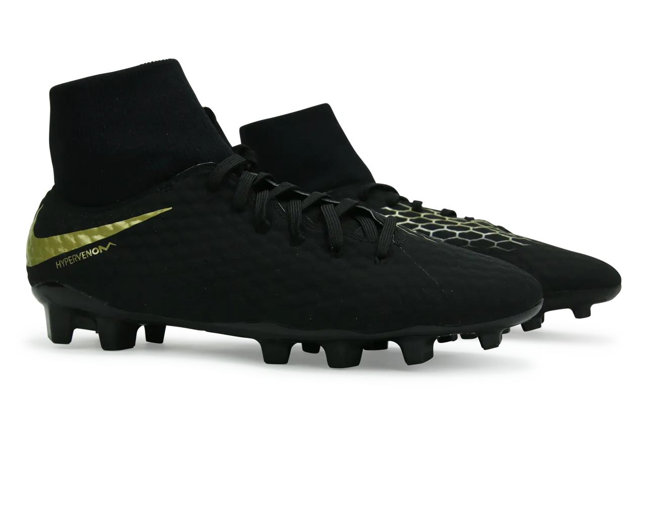 Nike Men's Hypervenom Phantom 3 Academy DF FG Black/Metalic Vivid Gold