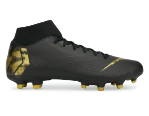 Nike Men's Mercurial Superfly 6 Academy FG/MG Black/Metallic Vivid Gold