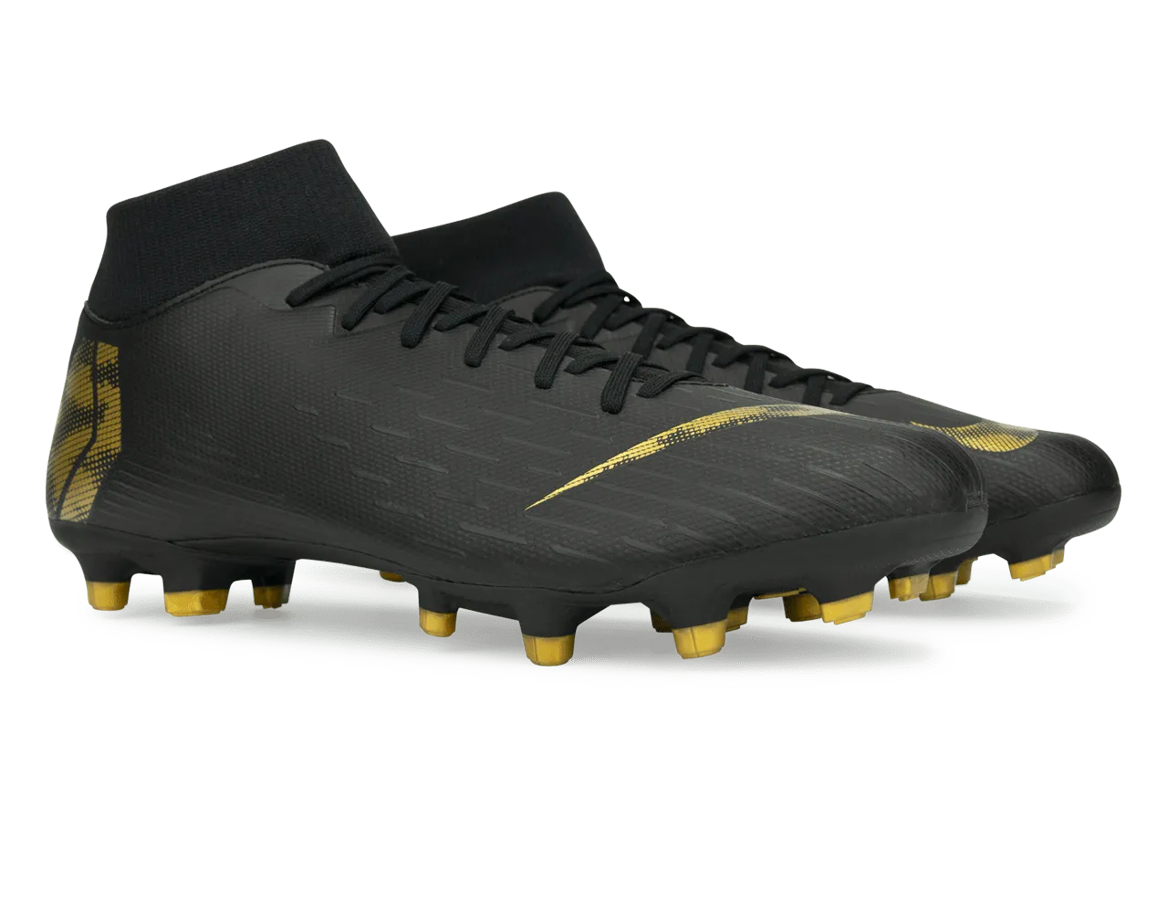Nike Men's Mercurial Superfly 6 Academy FG/MG Black/Metallic Vivid Gold