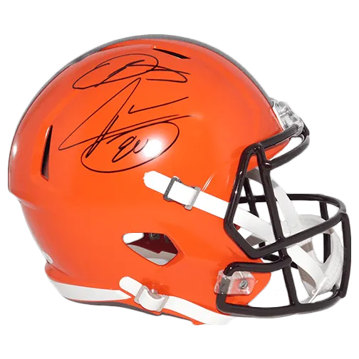 Odell Beckham Jr And Jarvis Landry Dual Signature Cleveland Browns Full Size Replica Speed Football Helmet! (JSA)