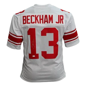 Odell Beckham Jr Autographed New York Football Jersey White (Beckett)