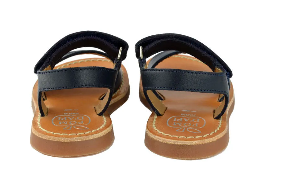 Pom d'Api Girls Navy Sandal