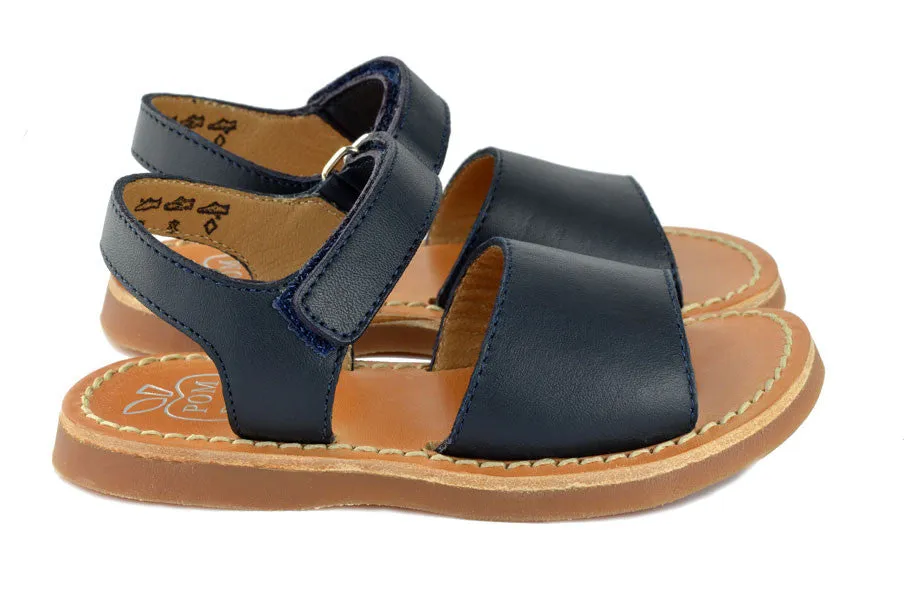 Pom d'Api Girls Navy Sandal