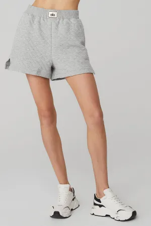 Quilted Arena Boxing Short - Athletic Heather Grey