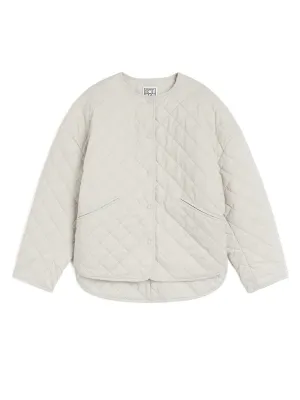 Quilted Collarless Jacket