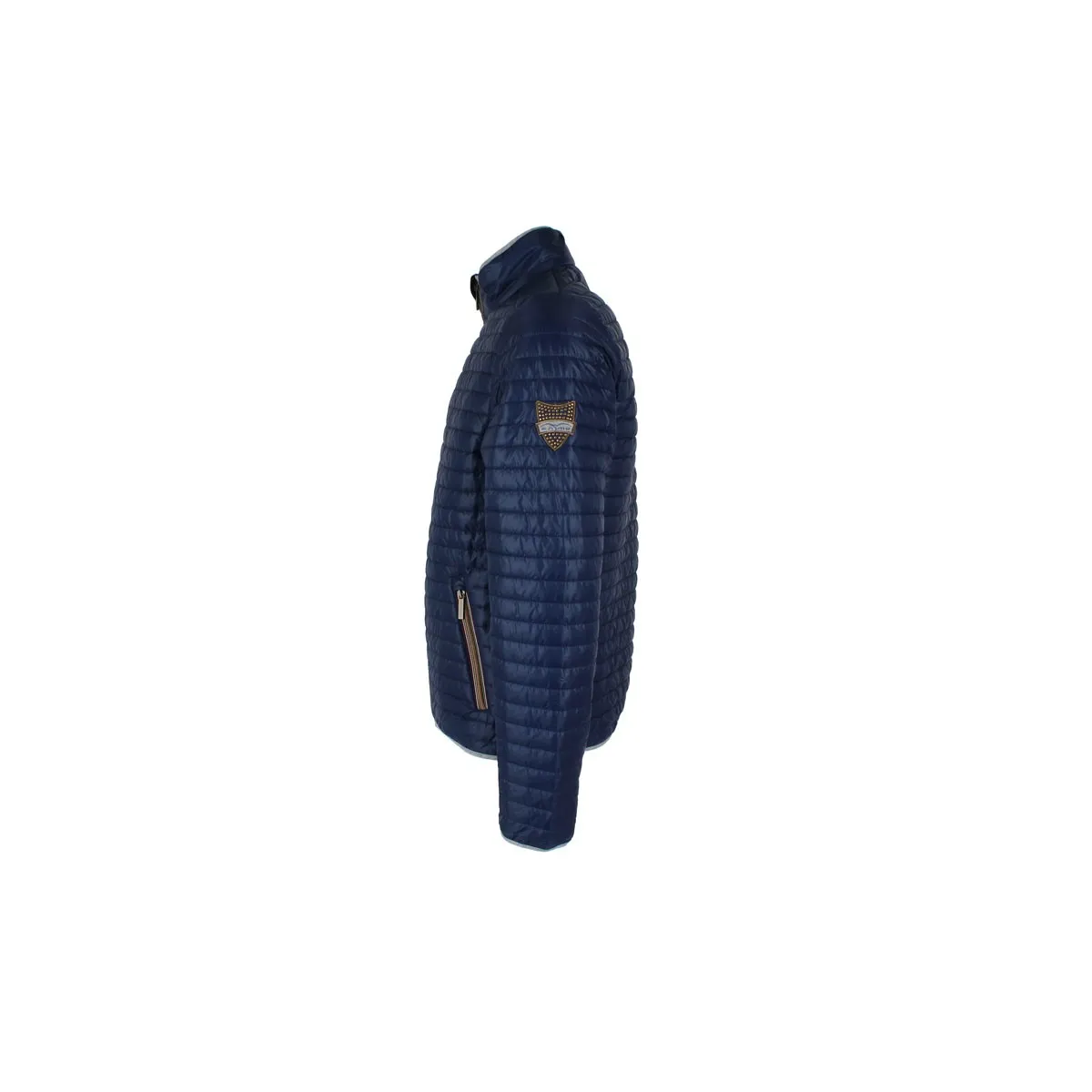  QUILTED MEN LONG SLEEVED FULL ZIP BOMBER MOD.INCIPIT Blue